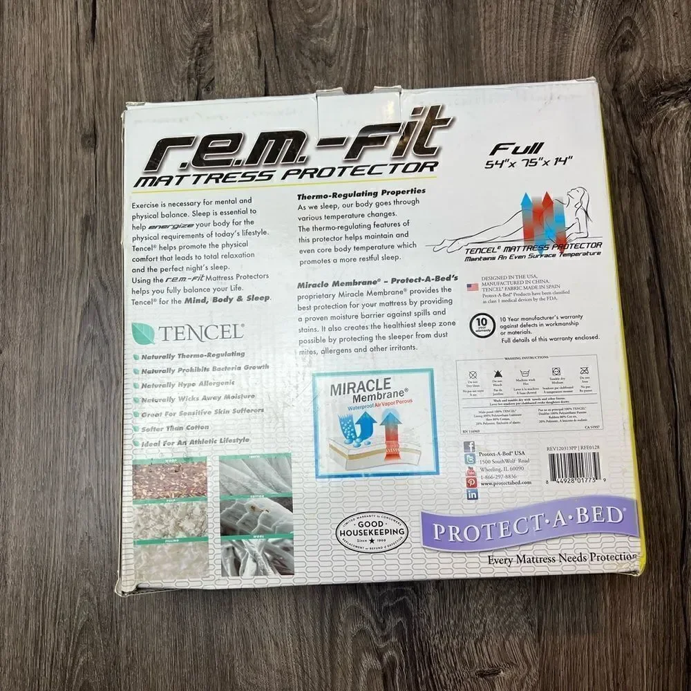 REM-Fit Energize Smooth Mattress Protector Full size